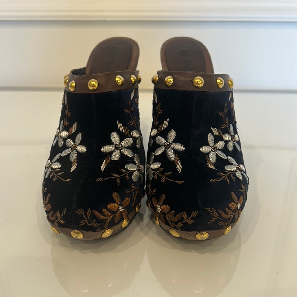 Miu Miu Velvet Clogs